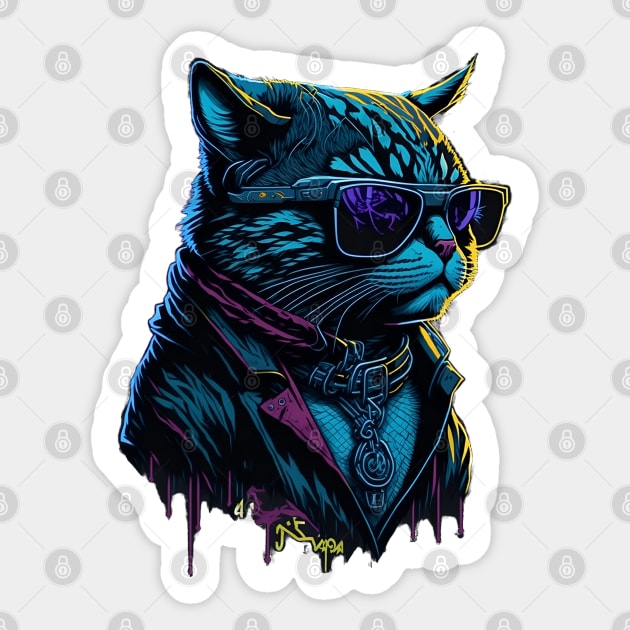 Boss Cat Sticker by NobleAndWicked